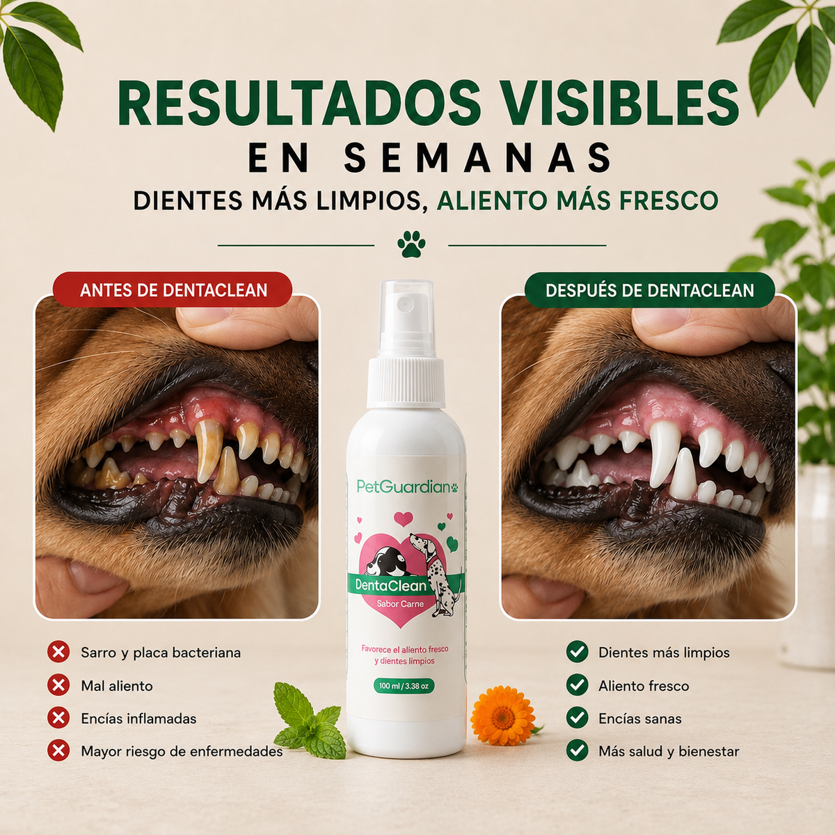 DENTACLEAN | Spray Bucal para Perros y Gatos