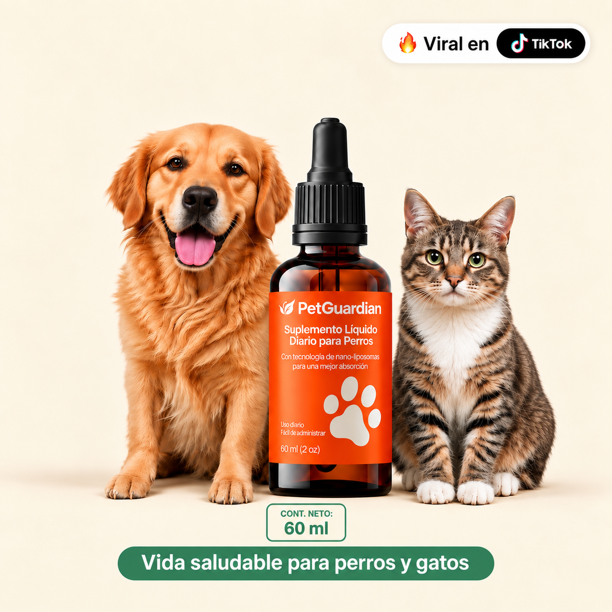 PETPRINT | Multivitamínico Líquido para Perros y Gatos